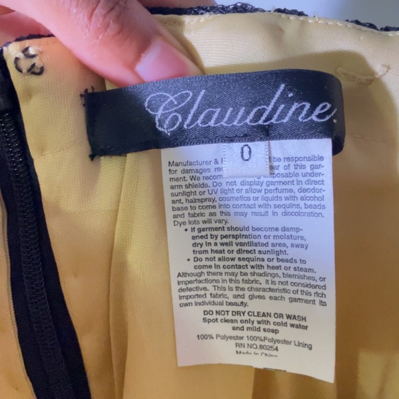 Alyce Paris Claudine, Black Nude Lace Mermaid Strapless Designer Dress SZ 0 - Picture 6 of 16